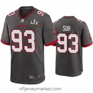 Gorgeous Ndamukong Suh Buccaneers Pewter Super Bowl Lv Game Jersey