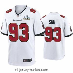 Luxurious Ndamukong Suh Buccaneers White Super Bowl Lv Game Jersey