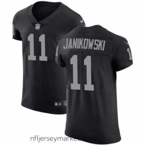 Premium Nike Raiders #11 Sebastian Janikowski Black Team Color Stitched NFL Vapor Untouchable Elite Jersey