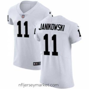 Top notch Nike Raiders #11 Sebastian Janikowski White Stitched NFL Vapor Untouchable Elite Jersey