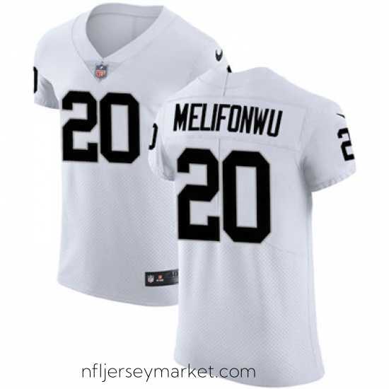 Alluring Nike Raiders #20 Obi Melifonwu White Stitched NFL Vapor Untouchable Elite Jersey