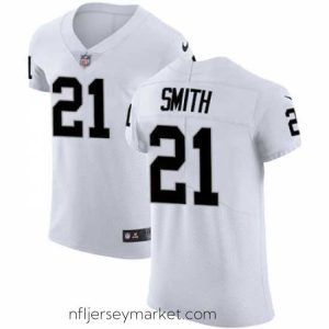 Magnificent Nike Raiders #21 Sean Smith White Stitched NFL Vapor Untouchable Elite Jersey