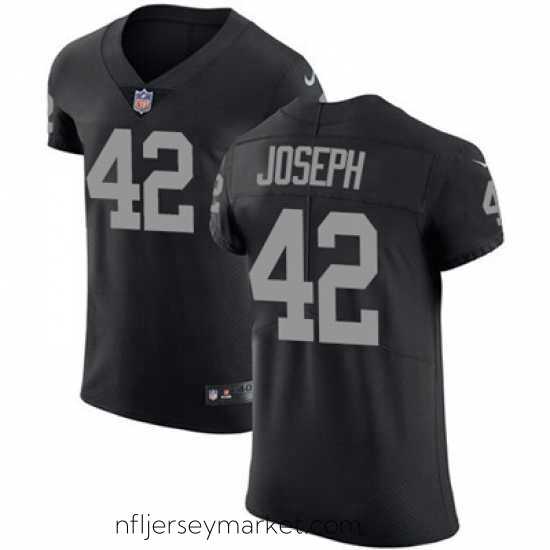 Premium Nike Raiders #42 Karl Joseph Black Team Color Stitched NFL Vapor Untouchable Elite Jersey