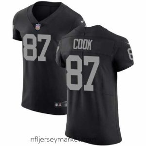 Magnificent Nike Raiders #87 Jared Cook Black Team Color Stitched NFL Vapor Untouchable Elite Jersey