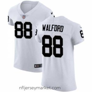 Superb Nike Raiders #88 Clive Walford White Stitched NFL Vapor Untouchable Elite Jersey