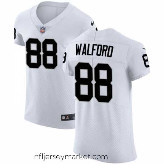 Superb Nike Raiders #88 Clive Walford White Stitched NFL Vapor Untouchable Elite Jersey