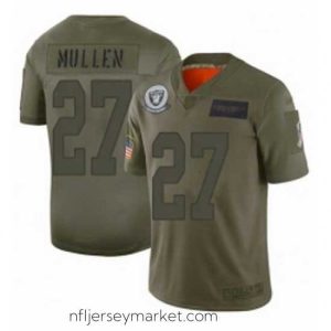 Premium Oakland Raiders 27 Trayvon Mullen Limited Camo 2019 Salute to Service Football Jersey