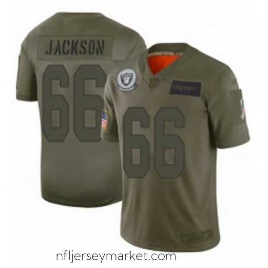 Superb Oakland Raiders 66 Gabe Jackson Limited Camo 2019 Salute to Service Football Jersey
