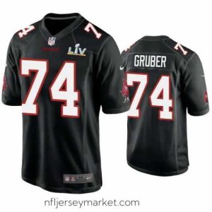 Gorgeous Paul Gruber Buccaneers Black Super Bowl Lv Game Fashion Jersey