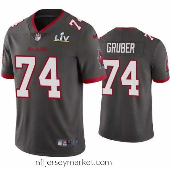 Luxurious Paul Gruber Buccaneers Pewter Super Bowl Lv Vapor Limited Jersey