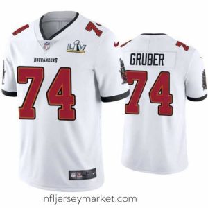 Luxurious Paul Gruber Buccaneers White Super Bowl Lv Vapor Limited Jersey