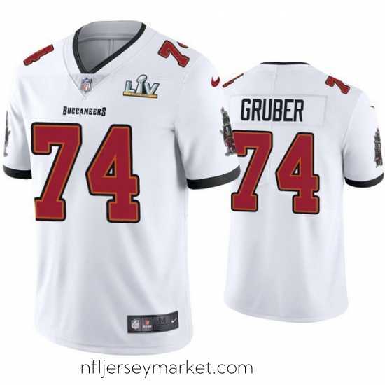 Luxurious Paul Gruber Buccaneers White Super Bowl Lv Vapor Limited Jersey