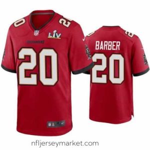 Stunning Ronde Barber Buccaneers Red Super Bowl Lv Game Jersey