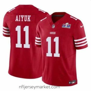 Alluring San Francisco 49ers 11 Brandon Aiyuk Red 2023 F.U.S.E  Vapor Limited Stitched Football 2024 Super Bowl LVIII Jersey