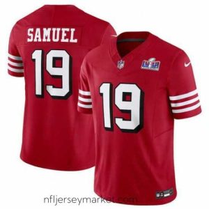 Premium San Francisco 49ers 19 Deebo Samuel New Red 2023 F.U.S.E  Vapor Untouchable Limited Stitched Football 2024 Super Bowl LVIII Jersey