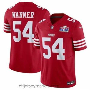 Top notch San Francisco 49ers 54 Fred Warner Red 2023 F.U.S.E  Vapor Untouchable Limited Stitched Football 2024 Super Bowl LVIII Jersey