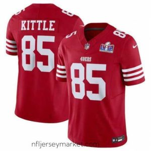 Alluring San Francisco 49ers 85 George Kittle Red 2023 F.U.S.E  Vapor Untouchable Limited Stitched Football 2024 Super Bowl LVIII Jersey