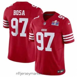 Luxurious San Francisco 49ers 97 Nick Bosa Red 2023 F.U.S.E  Vapor Untouchable Limited Stitched Football 2024 Super Bowl LVIII Jersey