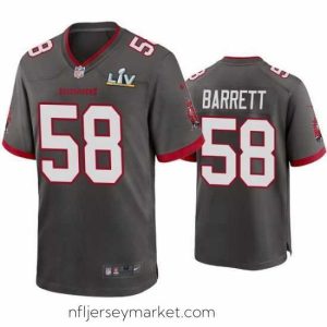 Alluring Shaquil Barrett Buccaneers Pewter Super Bowl Lv Game Jersey