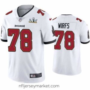 Stunning Tristan Wirfs Buccaneers White Super Bowl Lv Vapor Limited Jersey