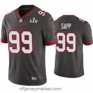 Top notch Warren Sapp Buccaneers Pewter Super Bowl Lv Vapor Limited Jersey