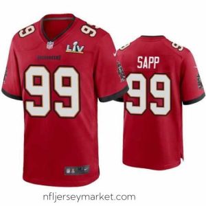 Irresistible Warren Sapp Buccaneers Red Super Bowl Lv Game Jersey