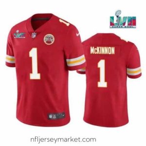 Superb Toddler Kansas City Chiefs 1 Jerick McKinnon Red Super Bowl LVII Patch Vapor Untouchable Limited Stitched Jersey