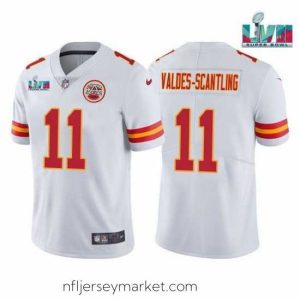 Magnificent Toddler Kansas City Chiefs 11 Marquez Valdes Scantling White Super Bowl LVII Patch Vapor Untouchable Limited Stitched Jersey