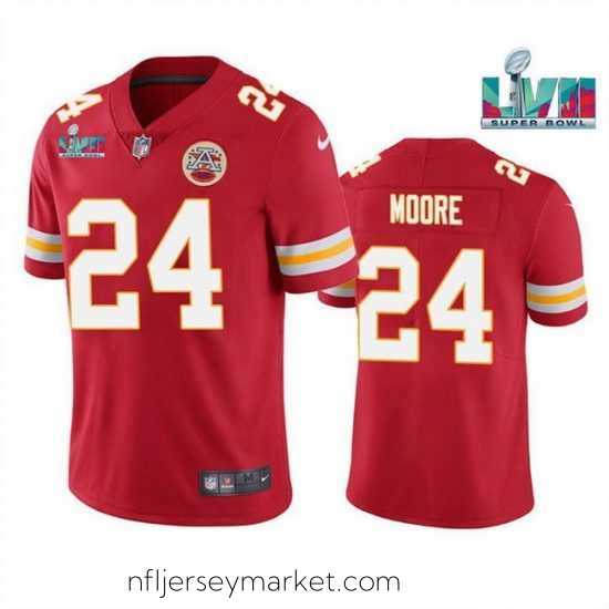 Alluring Toddler Kansas City Chiefs 24 Skyy Moore Red Super Bowl LVII Patch Vapor Untouchable Limited Stitched Jersey