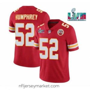 Premium Toddler Kansas City Chiefs 52 Creed Humphrey Red Super Bowl LVII Patch Vapor Untouchable Limited Stitched Jersey