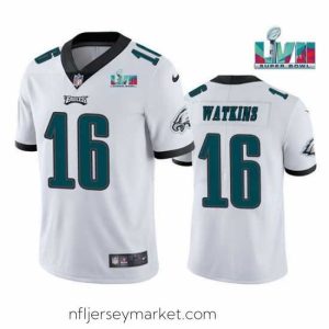 Gorgeous Toddler Philadelphia Eagles 16 Quez Watkins White Super Bowl LVII Vapor Untouchable Limited Stitched Jersey