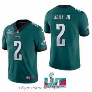 Stunning Toddler Philadelphia Eagles 2 Darius Slay JR Green Super Bowl LVII Patch Vapor Untouchable Limited Stitched Jersey