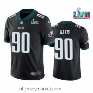 Top notch Toddler Philadelphia Eagles 90 Jordan Davis Black Super Bowl LVII Vapor Untouchable Limited Stitched Jersey