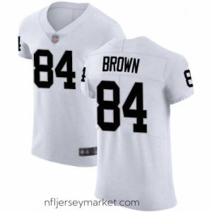 Irresistible Mens Antonio Brown Elite White Road Jersey Oakland Raiders Football 84 Jersey Vapor Untouchabel Jersey