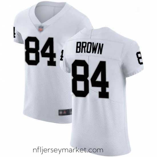 Irresistible Mens Antonio Brown Elite White Road Jersey Oakland Raiders Football 84 Jersey Vapor Untouchabel Jersey
