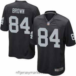 Alluring Mens Antonio Brown Game Black Home Jersey Oakland Raiders Football 84 Jersey