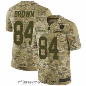 Top notch Mens Antonio Brown Limited Camo Jersey Oakland Raiders Football 84 Jersey 2018 Salute to Service Jersey