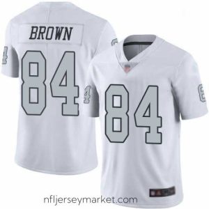 Luxurious Mens Antonio Brown Limited White Jersey Oakland Raiders Football 84 Jersey Rush Vapor Untouchabel Jersey
