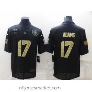 Magnificent Men's Las Vegas Raiders #17 Davante Adams Black Camo Salute To Service Limited Stitched Jersey