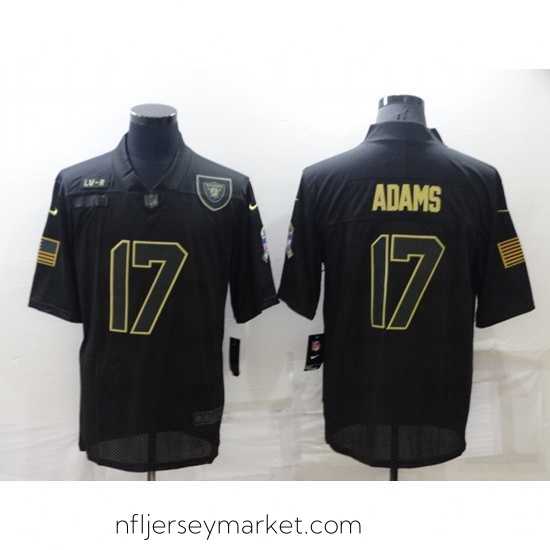 Stunning Men's Las Vegas Raiders #17 Davante Adams Black Salute To Service Limited Stitched Jersey