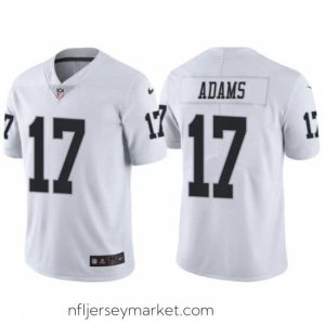 Alluring Men's Las Vegas Raiders #17 Davante Adams White Vapor Limited Stitched Jersey
