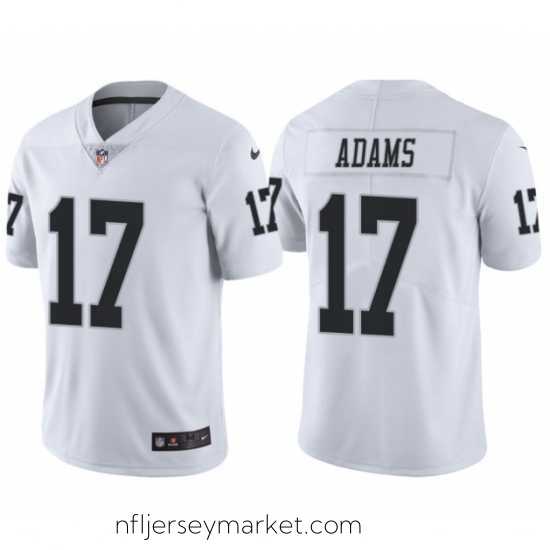 Alluring Men's Las Vegas Raiders #17 Davante Adams White Vapor Limited Stitched Jersey