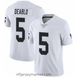 Irresistible Men's Las Vegas Raiders #5 Divine Deablo White Vapor Untouchable Limited Stitched Jersey