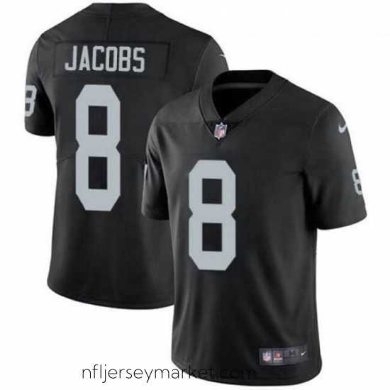 Superb Men's Las Vegas Raiders #8 Josh Jacobs Black Vapor Limited Stitched Jersey