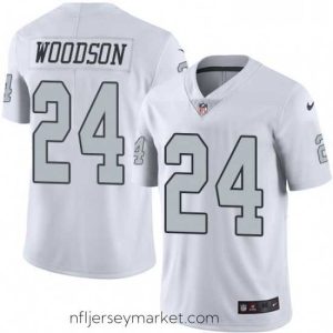 Magnificent Mens Nike Oakland Raiders 24 Charles Woodson Limited White Rush Vapor Untouchable NFL Jersey