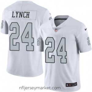 Gorgeous Mens Nike Oakland Raiders 24 Marshawn Lynch Limited White Rush Vapor Untouchable NFL Jersey