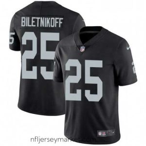 Irresistible Mens Nike Oakland Raiders 25 Fred Biletnikoff Black Team Color Vapor Untouchable Limited Player NFL Jersey