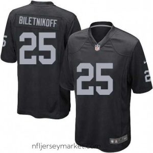 Premium Mens Nike Oakland Raiders 25 Fred Biletnikoff Game Black Team Color NFL Jersey
