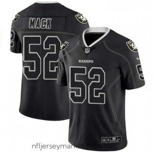 Gorgeous Mens Nike Oakland Raiders 52 Khalil Mack Limited Lights Out Black Rush NFL Jersey