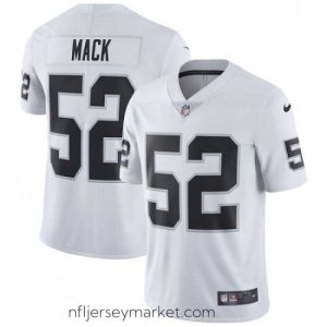 Gorgeous Mens Nike Oakland Raiders 52 Khalil Mack White Vapor Untouchable Limited Player NFL Jersey